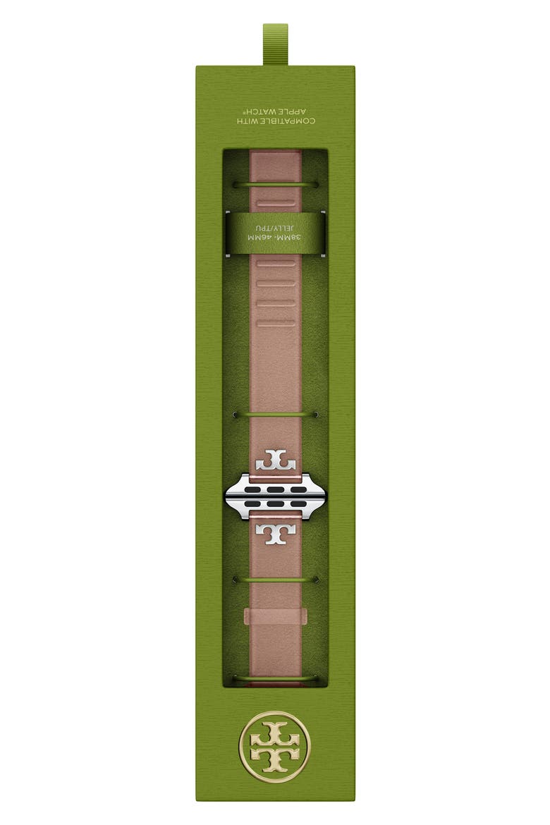The Single T Jelly 16mm Apple Watch® Watchband, Alternate, color, PINK