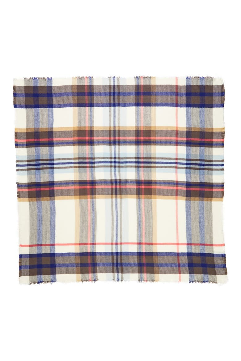 'Kelly' Plaid Scarf, Alternate, color, IVORY