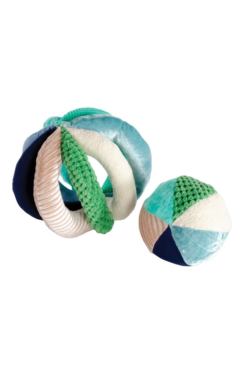 Kaplan Early Learning Company Poufs and Points Plush Balls - Set of 3, Alternate, color, Multicolored