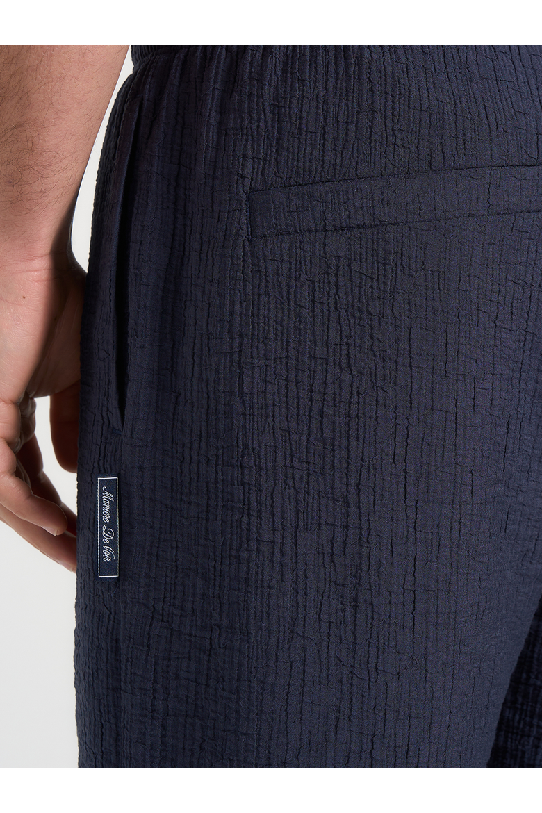 Ari Unisex Textured Shorts, Alternate, color, Navy