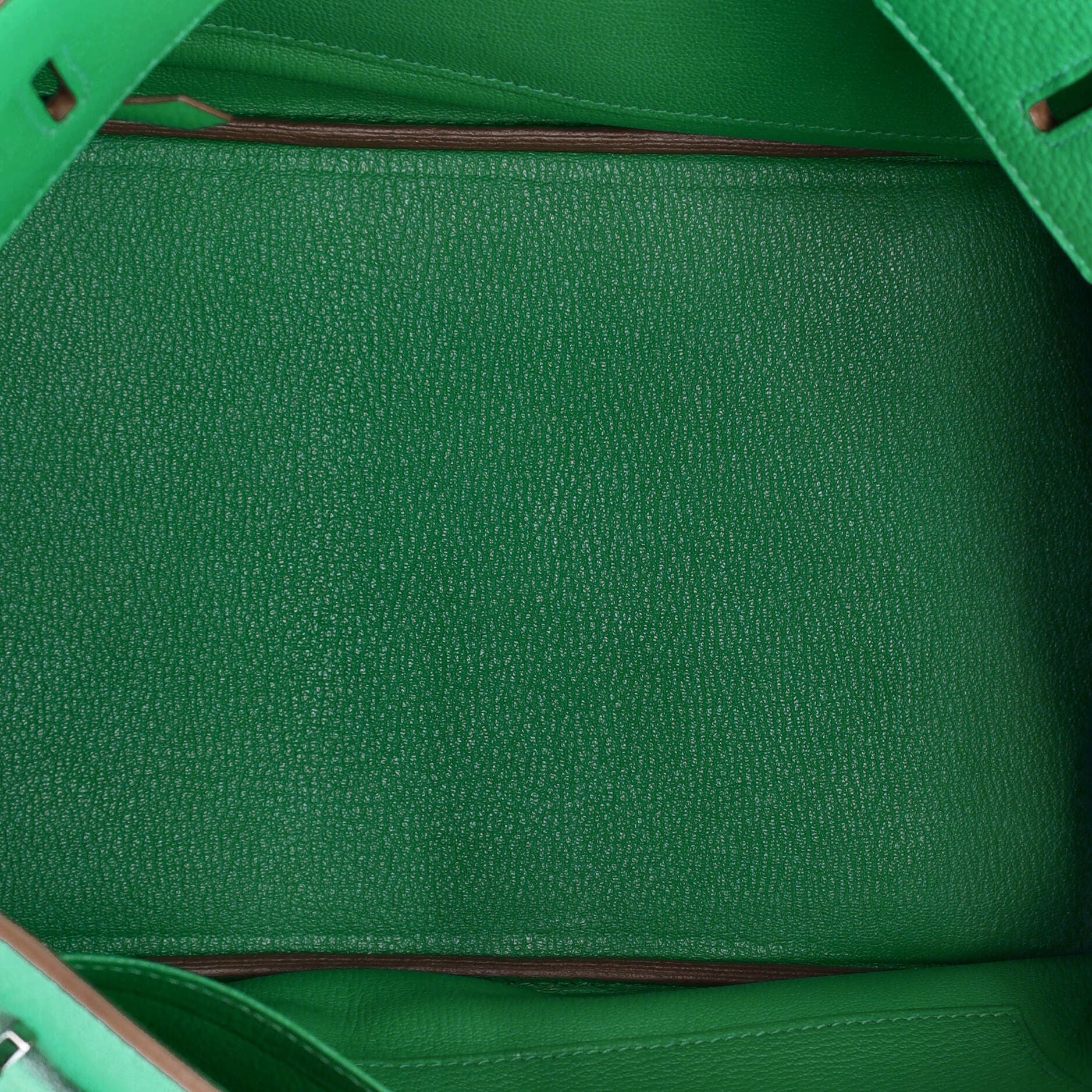 Pre-Owned Hermes Birkin Handbag Green Clemence with Palladium Hardware 35, Alternate, color, 