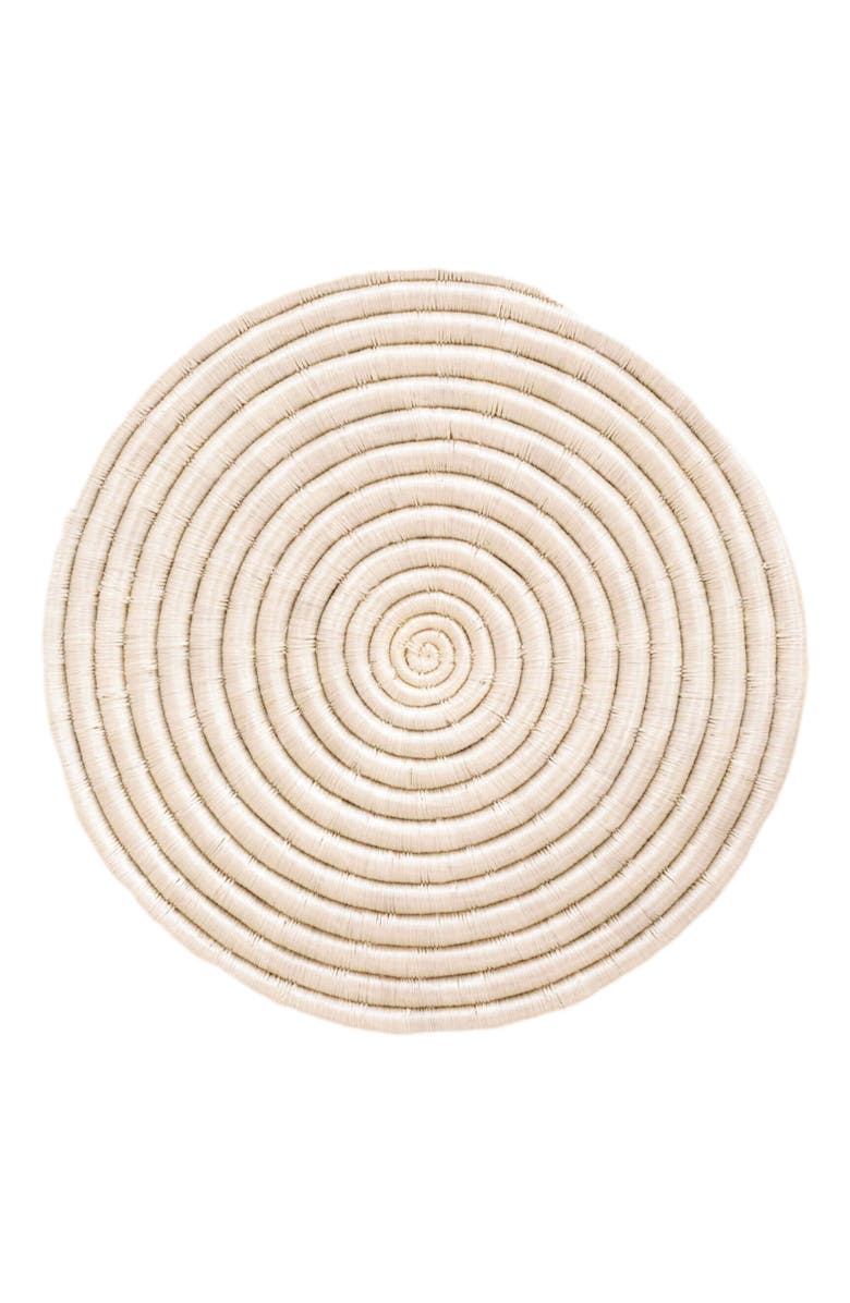 indego africa 12" Sisal Placemat - White, Main, color, Cream