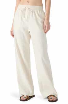 Steve Madden Venetia Linen Blend Drawstring Pants