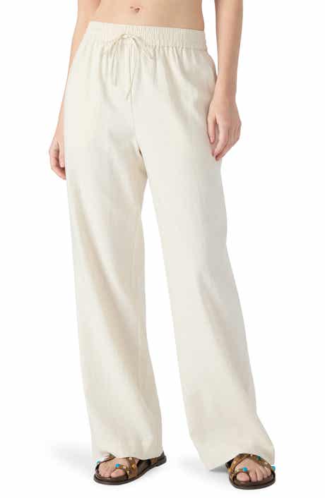 Steve Madden Venetia Linen Blend Drawstring Pants