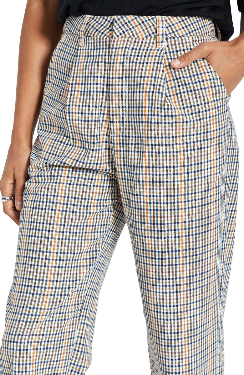 Brixton Victory Pleated High Waist Ankle Straight Leg Pants, Alternate, color, 