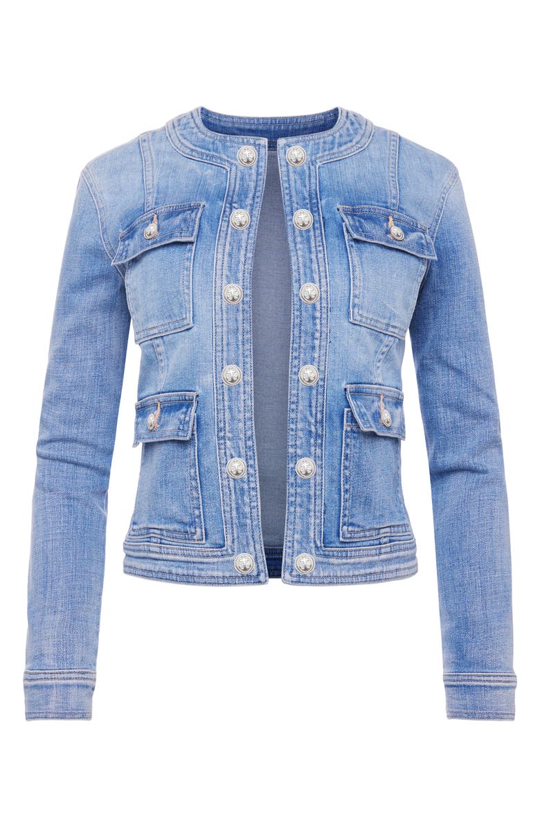 L'AGENCE Yari Denim Jacket, Alternate, color, 
