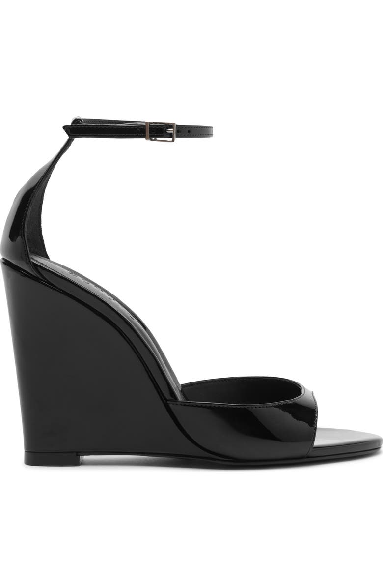 Schutz Scarlett Wedge Ankle Strap Sandal, Alternate, color, Black
