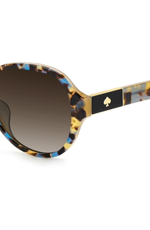Kate Spade New York Emalie 56mm Gradient Oval Sunglasses In Havana Multicolor/brown Sf