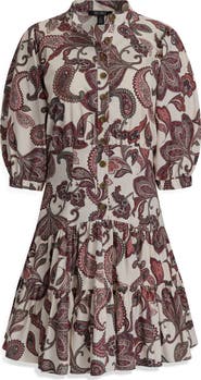 BCBG Print Tiered Dress