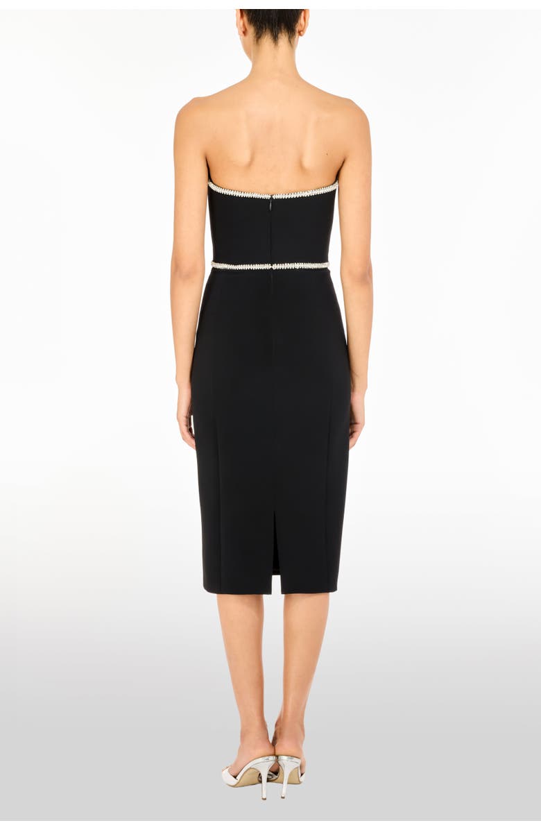 Jenny Packham Odette Bow Embellished Midi Dress, Alternate, color, Liquorice