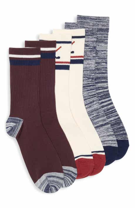 NORDSTROM RACK Conversational Sporty 3-Pack Assorted Crew Socks
