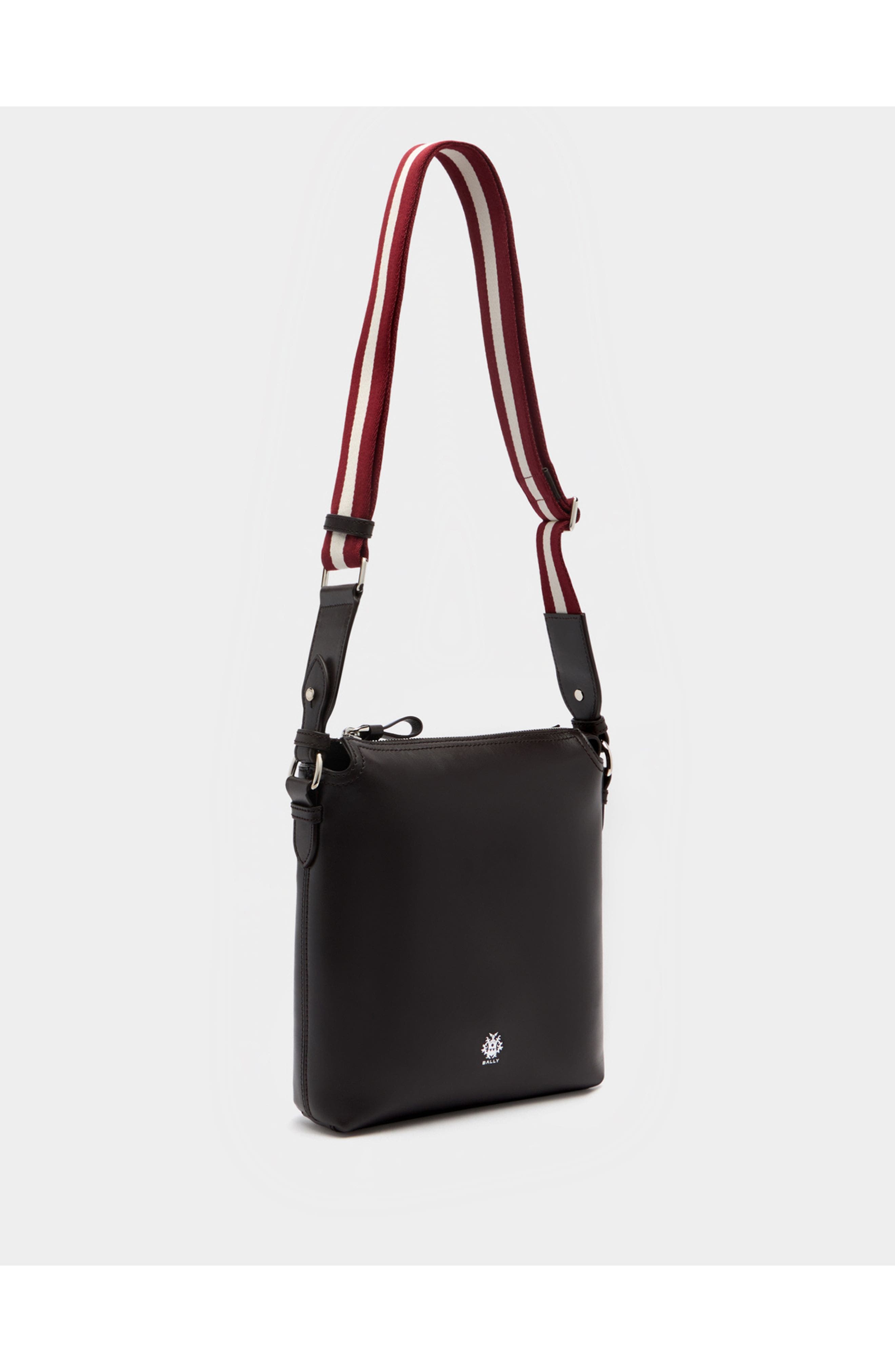 Bally Ray Crossbody Bag in Bovine Leather, Alternate, color, Brown