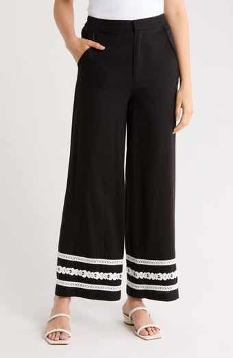 Love By Design Embroidered Wide Leg Pants