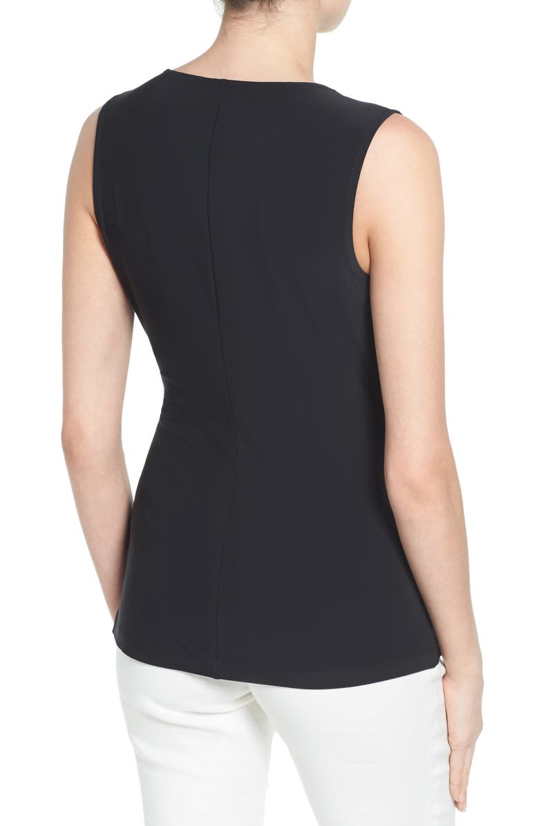 NIC+ZOE Faux Wrap Top, Alternate, color, Black Onyx