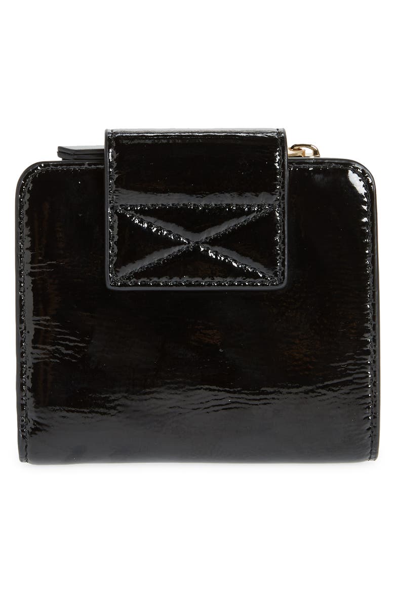 Small Ray Leather Wallet, Alternate, color, LIQUID BLACK