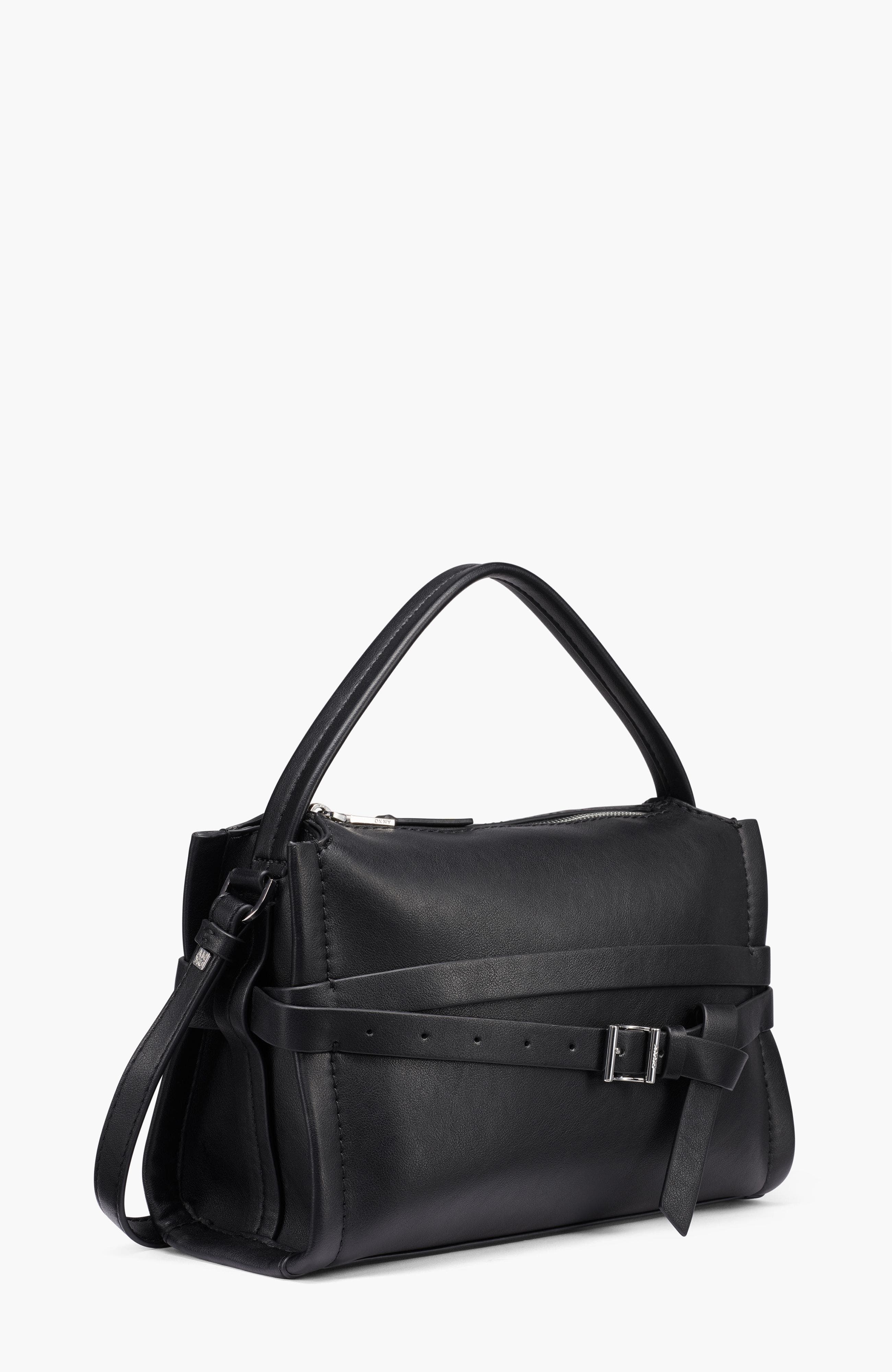 DKNY Bridie Medium Crossbody, Alternate, color, Black/Silver