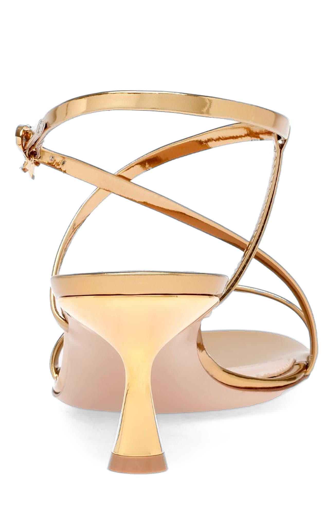 Gianvito Rossi Ascent Sandal 55, Alternate, color, Gold Calf Leather