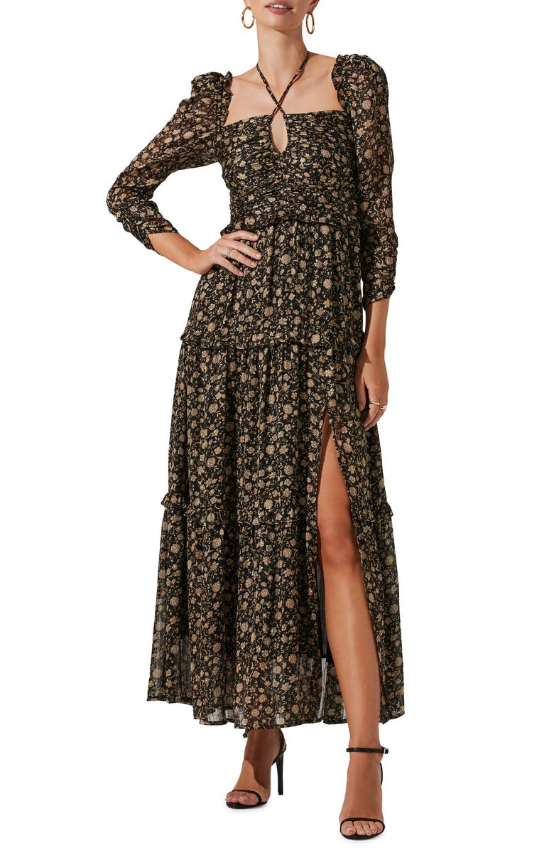 ASTR the Label Lovestruck Floral Tiered Maxi Dress, Main, color, 