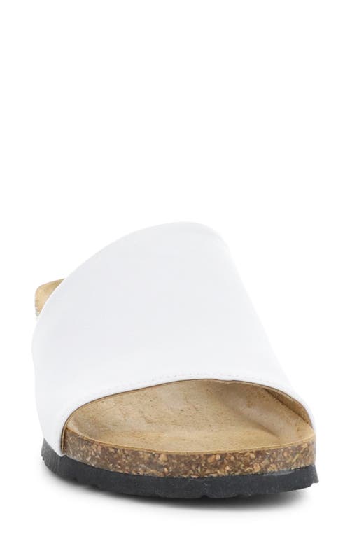 Bos. & Co. Lux Slide Sandal In White