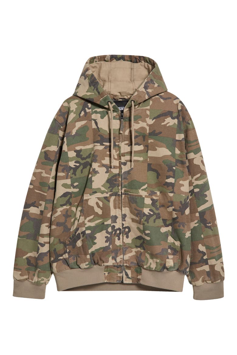 Eli Workwear Canvas Hooded Jacket, Main, color, ALUMINUM