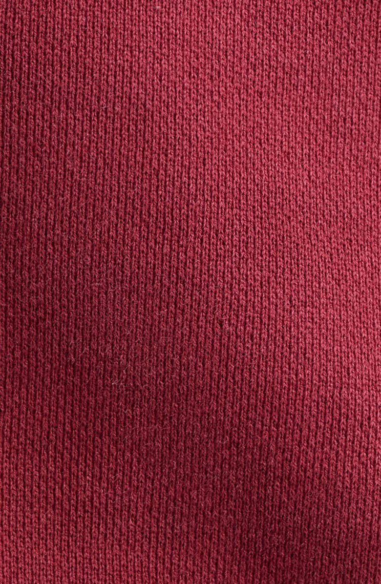 MEMORY LANE Oversize Initial Appliqué Zip Hoodie, Alternate, color, Burgundy