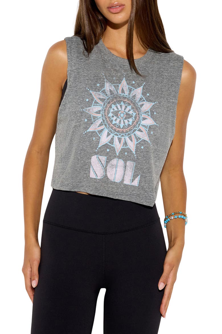 Sol Spirit Crop Tank, Main, color, HEATHER GREY