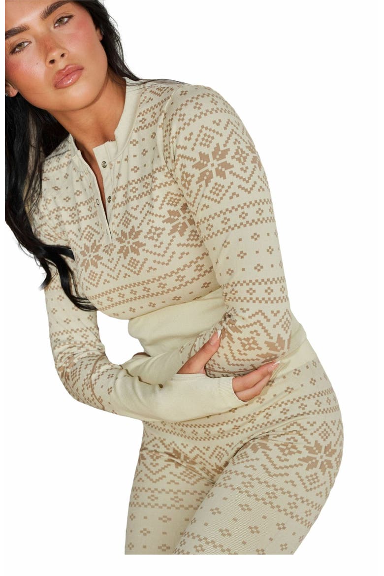 BaseLayer Henley Top, Alternate, color, Snowflake