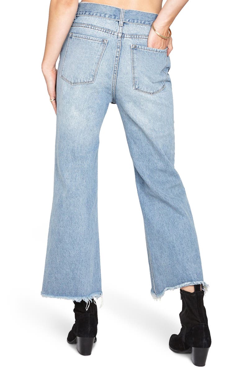 Amuse Society All Tied Up Crop Flare Jeans, Alternate, color,