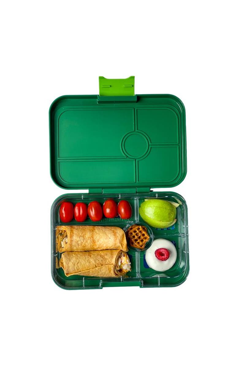 Yumbox Tapas Bento-Style Leakproof Lunch Box 5 Compartments, Main, color, Palm Green