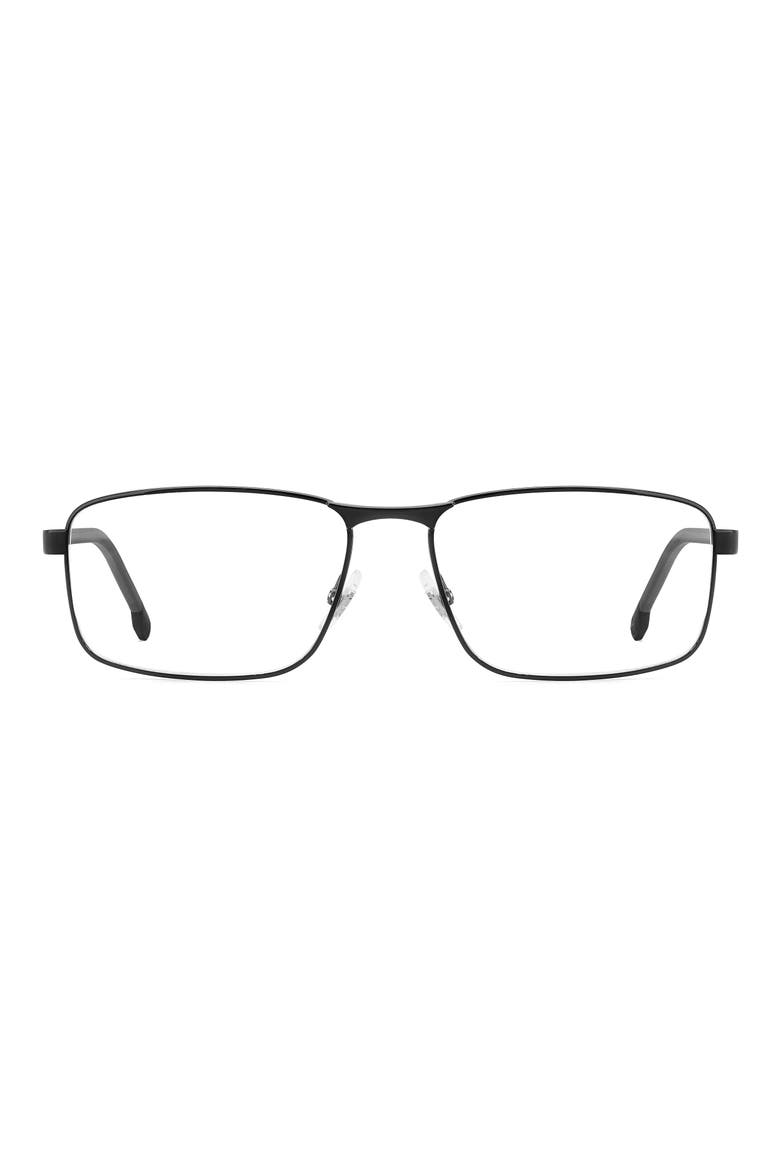 57mm Rectangular Optical Glasses, Main, color, BLACK GREY