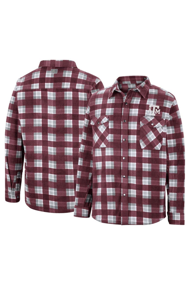 Men's Colosseum Maroon Texas A&M Aggies Ellis Full-Snap Jacket, Main, color, Maroon
