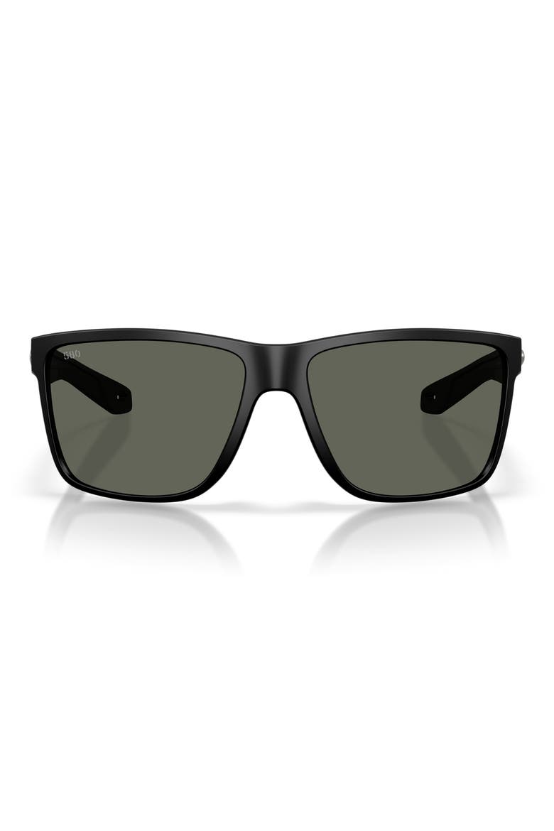 Broadbill II XL 58mm Sunglasses, Main, color, MATTE BLACK / GRAY