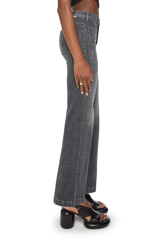 Mother The Hustler Roller Ankle Flare Leg Jeans In Gray