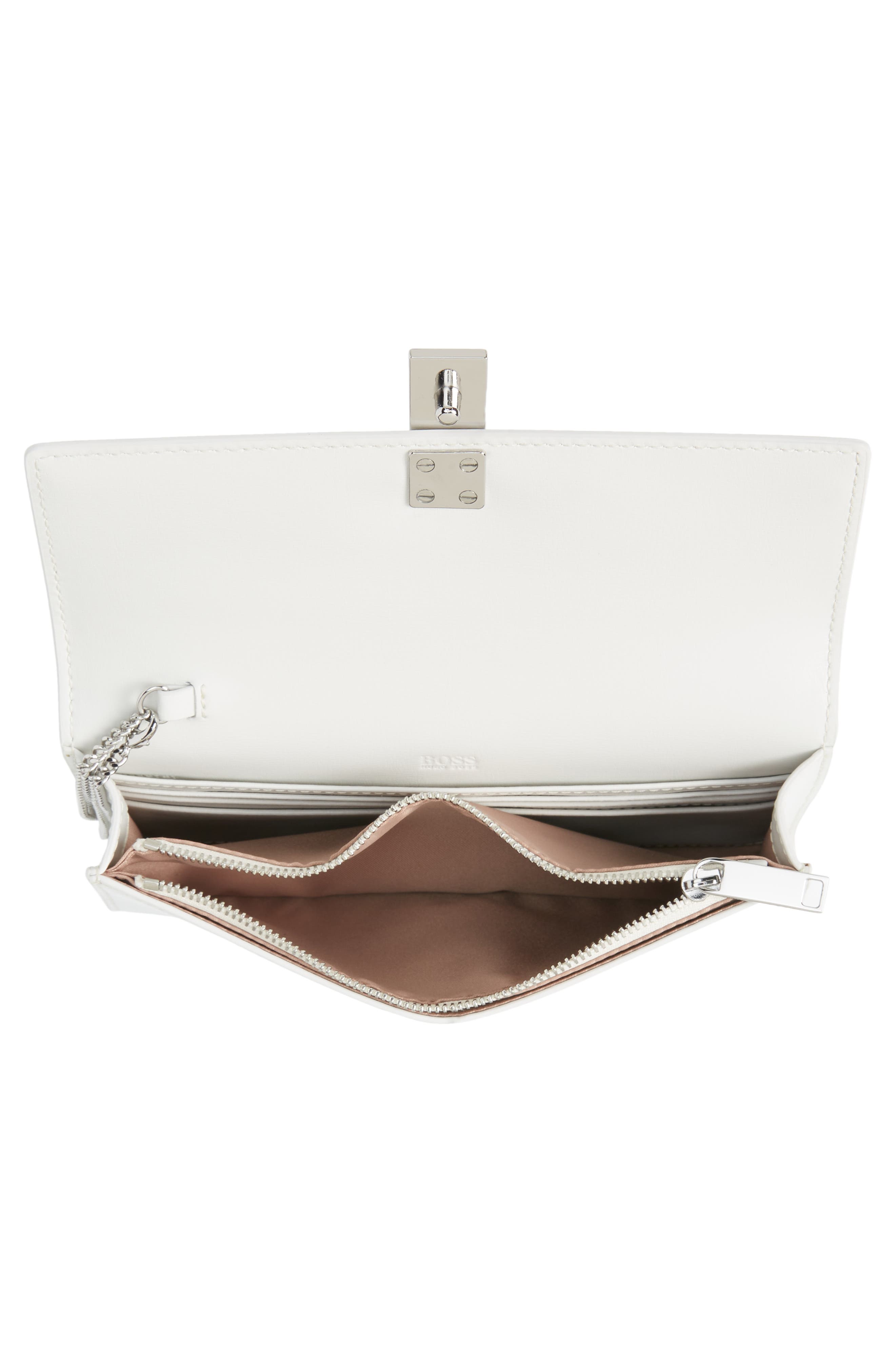 BOSS Mini Nathalie Leather Wristlet Clutch, Alternate, color, 