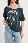 Daydreamer Stevie Nicks Bella Donna Graphic Off the Shoulder T-Shirt