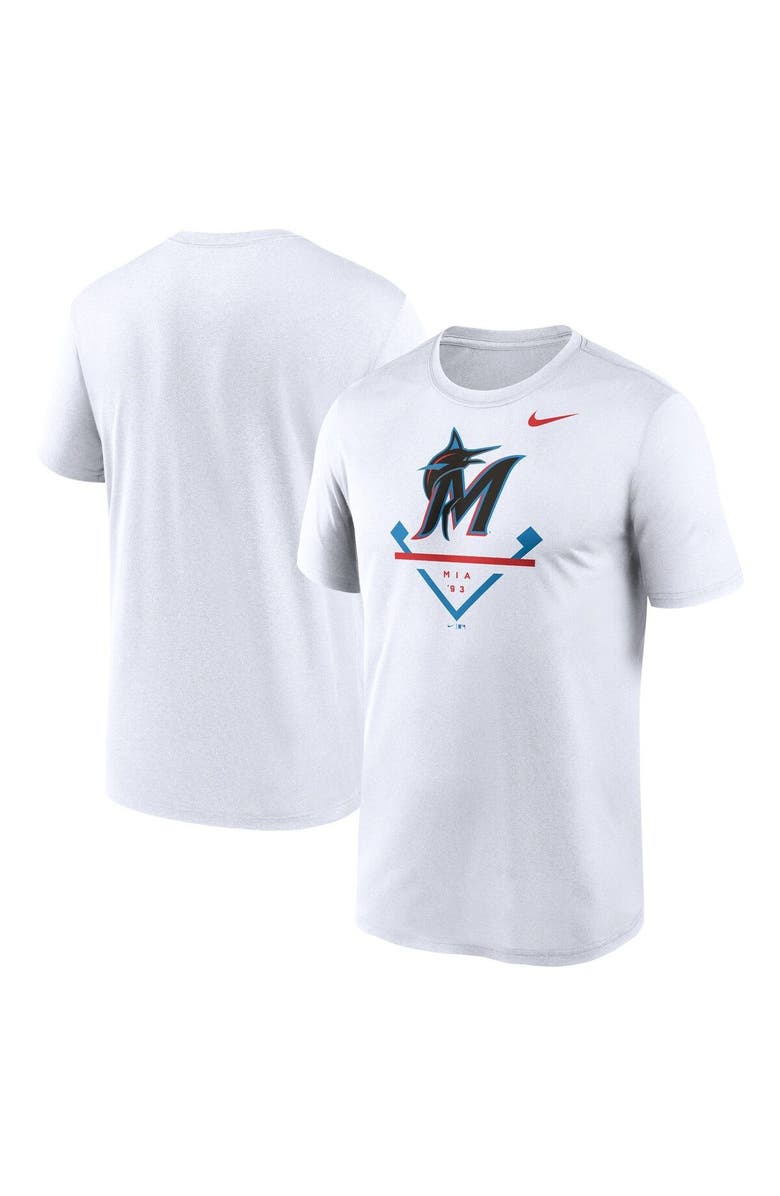 Nike Men's Nike White Miami Marlins Icon Legend Performance T-Shirt, Main, color, White