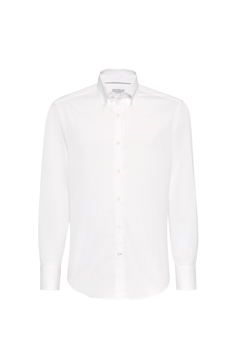 Brunello Cucinelli Button-down collar shirt, Main, color, White