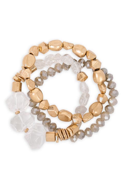 Mixed Crystal Bracelet Set