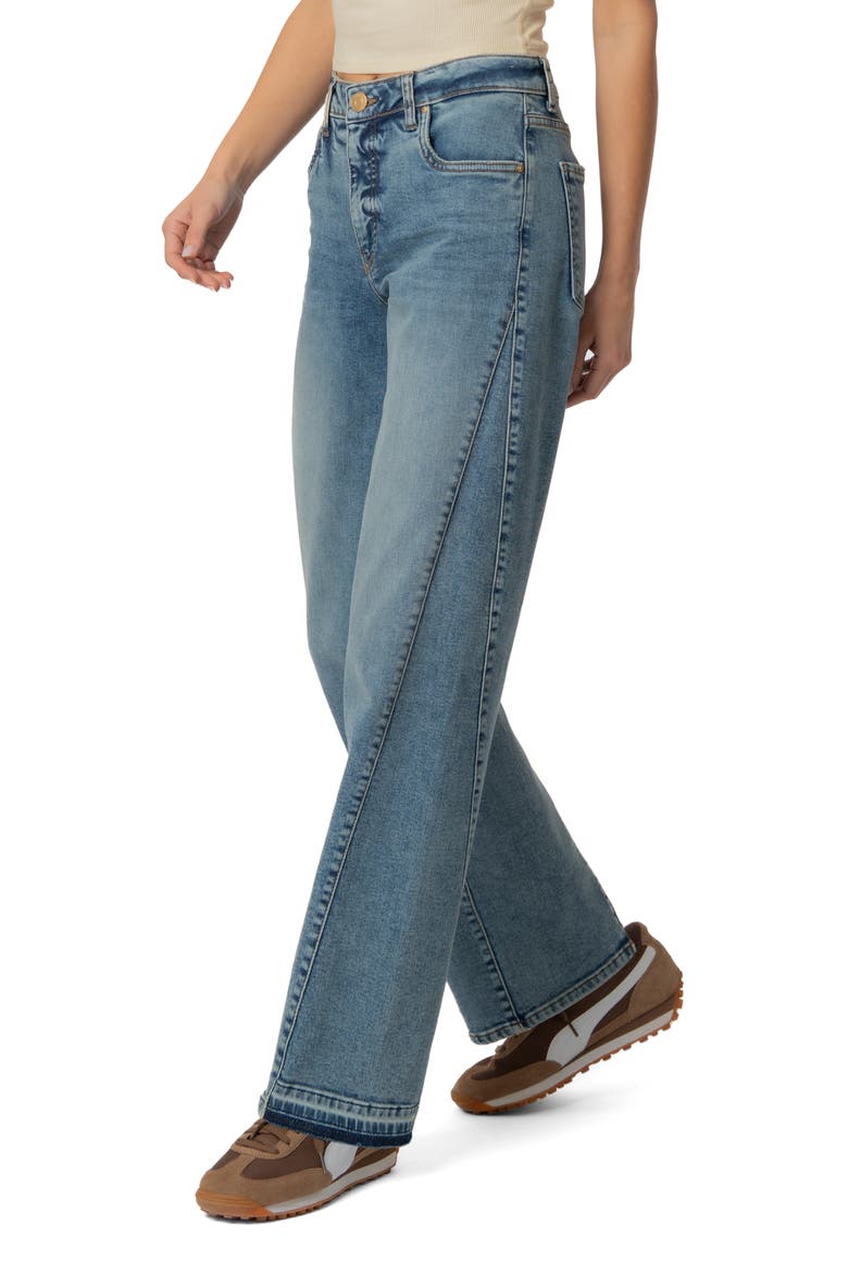 Kelly Released Hem High Waist Kick Flare Jeans, Alternate, color, DISPLAY