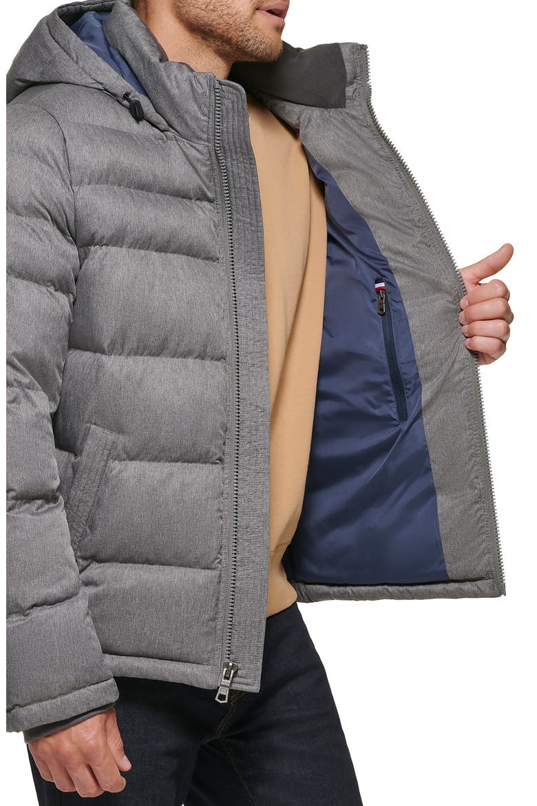 Hooded Puffer Jacket, Alternate, color, HTHR GREY