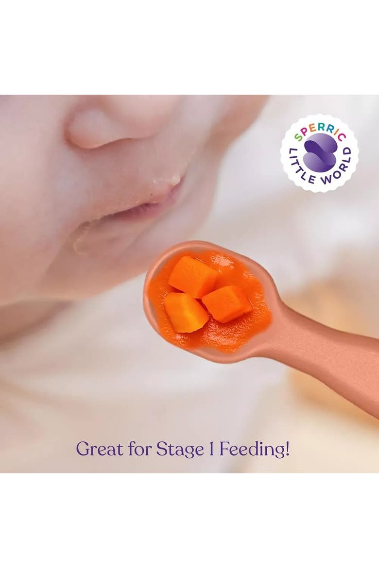 Silicone Baby Feeding Spoon Set 4 Piece, Alternate, color, Sunrise & French Beige