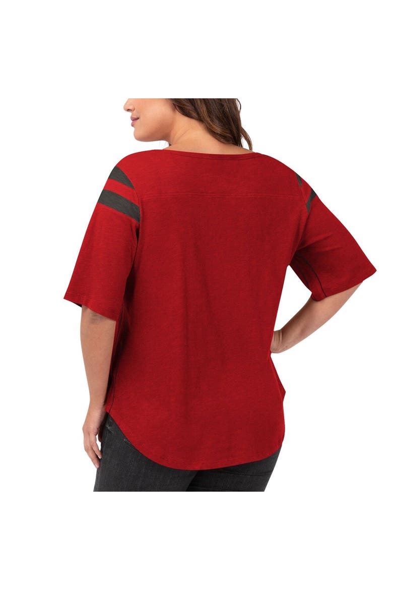 Women's G-III 4Her by Carl Banks Red Tampa Bay Buccaneers Plus Size Linebacker T-Shirt, Alternate, color, Red