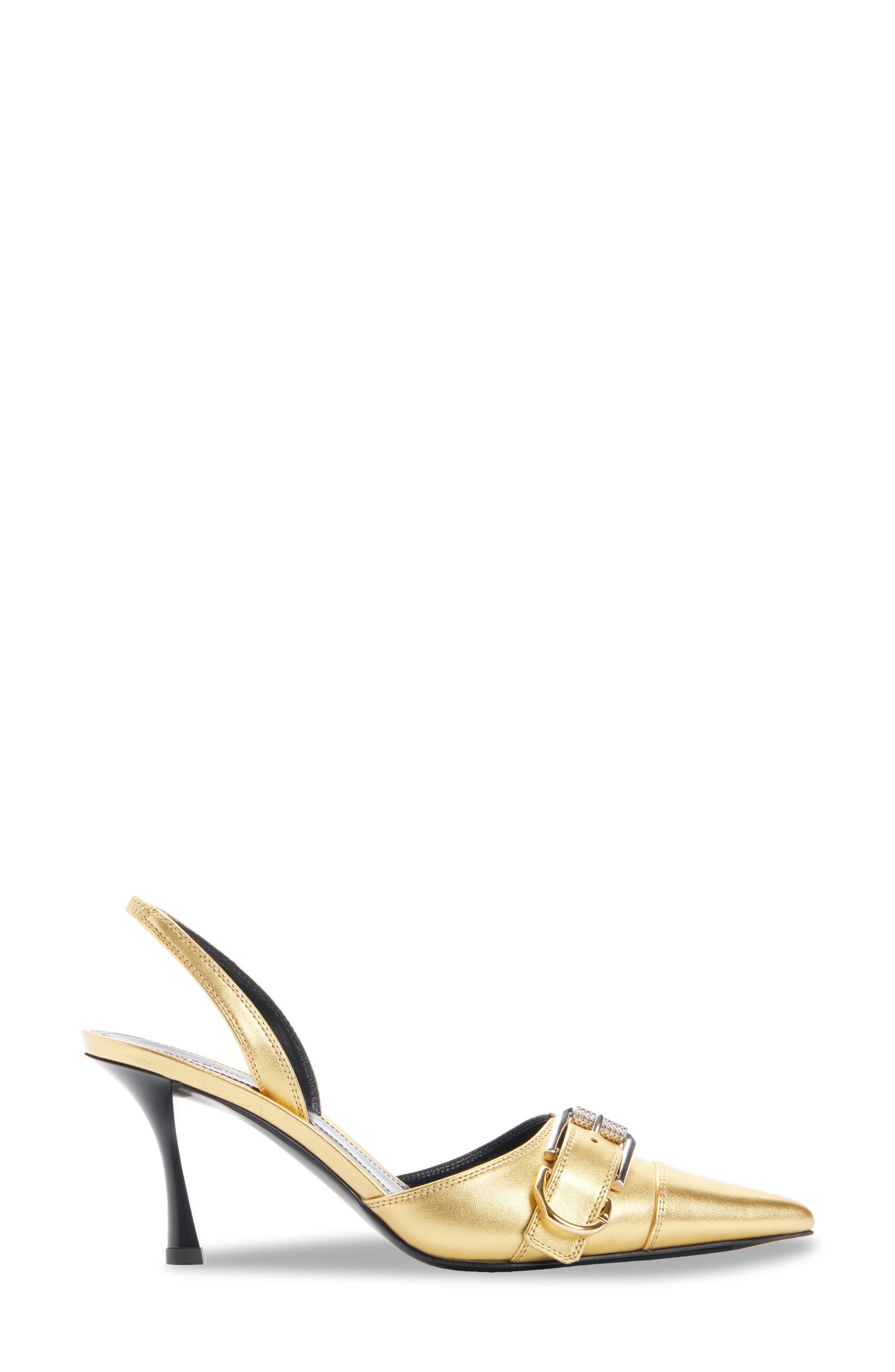 Voyou Pointed Toe Slingback Pump, Alternate, color, GOLDEN