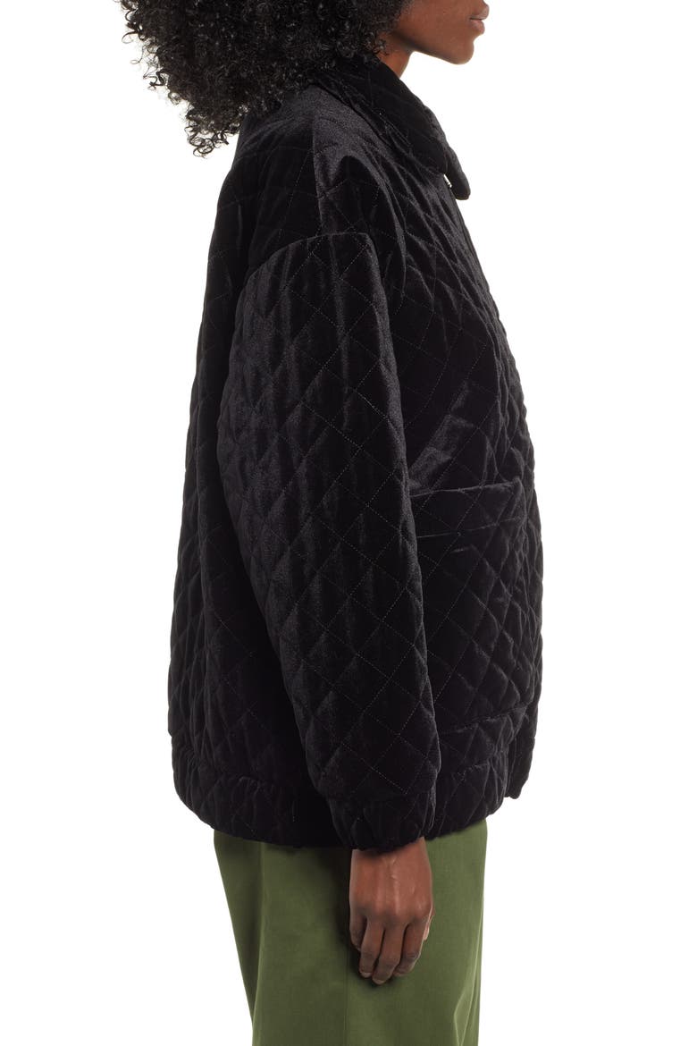 Contraband Quilted Velvet Jacket, Alternate, color, BLACK