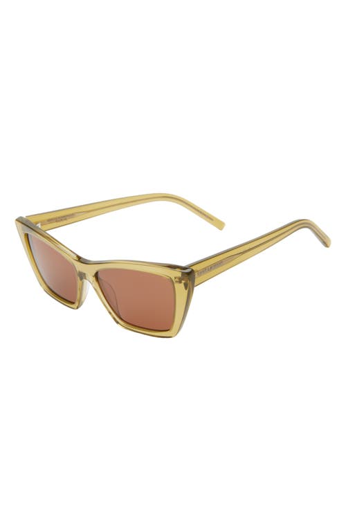 Saint Laurent 55mm Cat Eye Sunglasses In Green