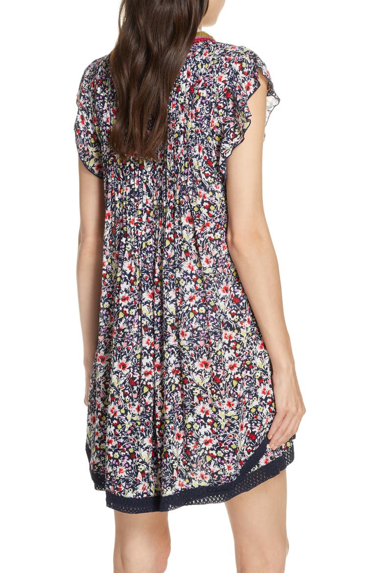 Poupette St. Barth Sasha Cover-Up Minidress, Alternate, color, NAVY AZALEA