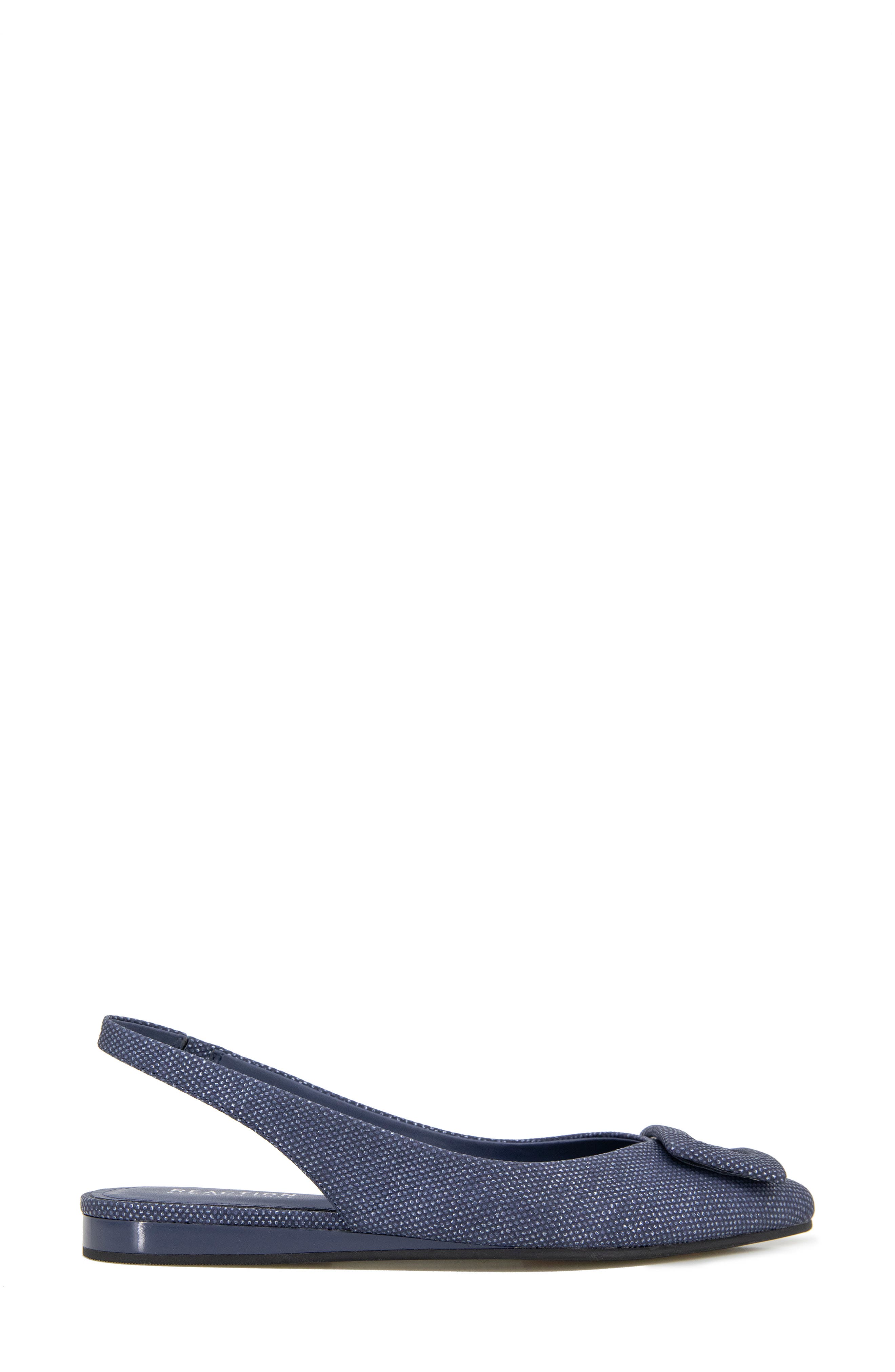 Linton Buckle Slingback Flat, Alternate, color, DENIM WEAVE