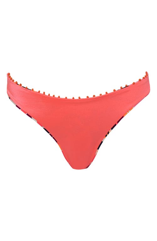 MAAJI MAAJI CORAL LEAFY SUBLIMITY REVERSIBLE BIKINI BOTTOMS 
