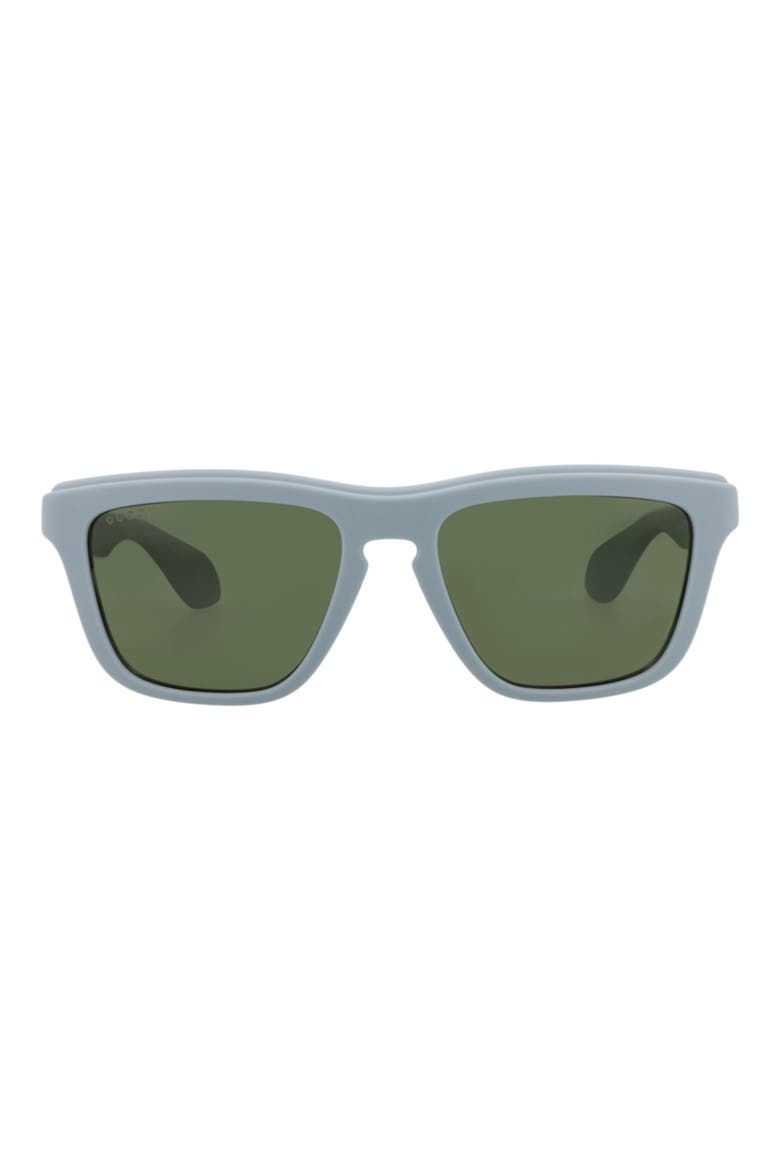 55mm Square Sunglasses, Main, color, LIGHT BLUE GREEN