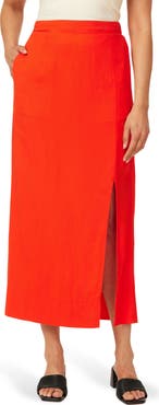 Scotch & Soda Linen Blend Pull-On Pencil Skirt